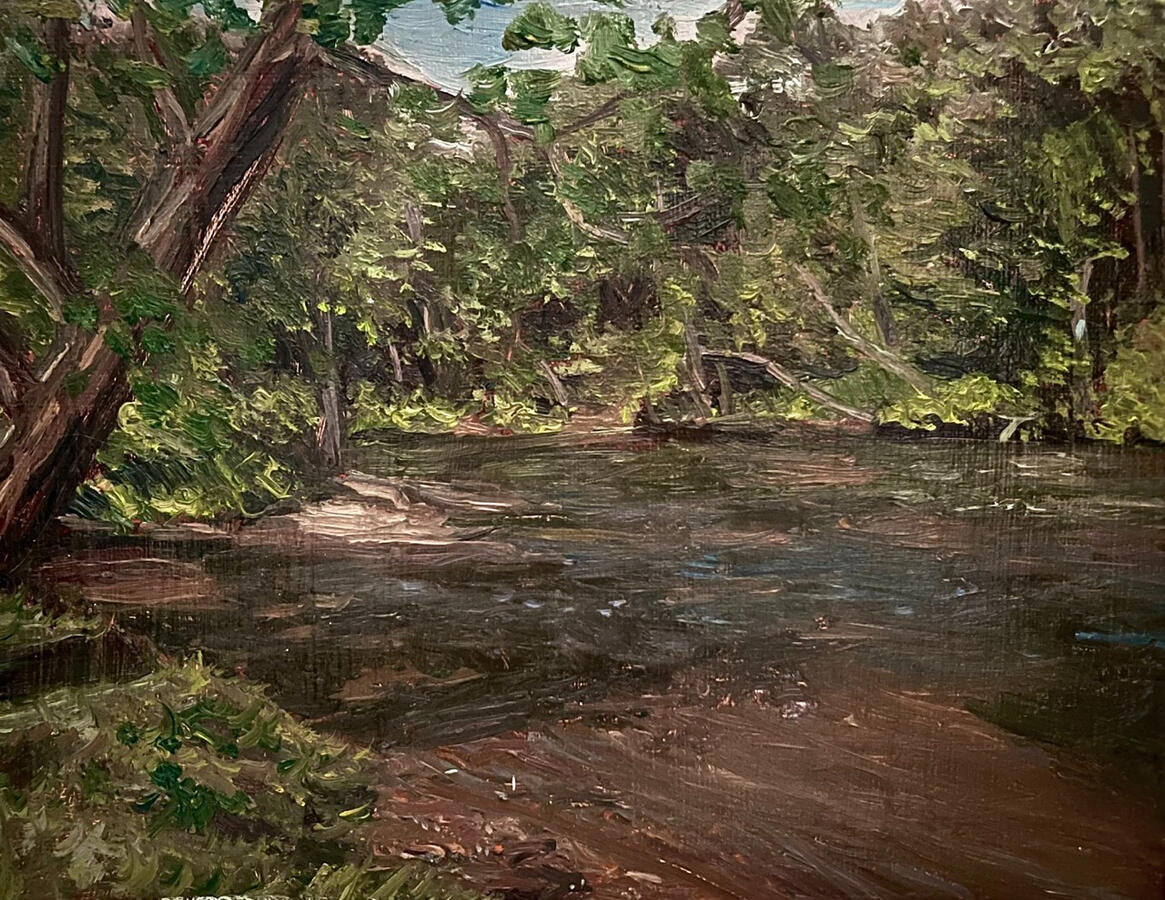 Sunset Park. 12x9x 1 1/8" oil on canvas. Unavailable. 2023