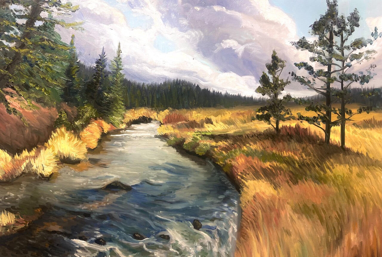 Spearfish. 35.5x23.5x2" oil on canvas. Unavailable. 2023