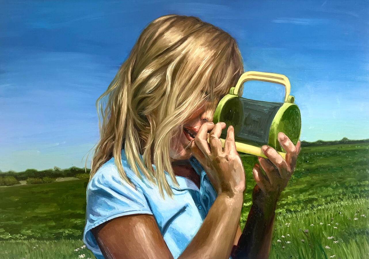 Butterfly "Hunting" 36x48x2. Oil on linen. 2024