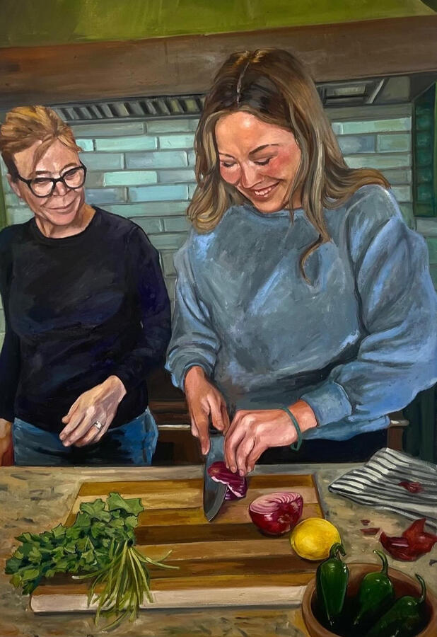 Lessons From My Mother. 48x36x2" oil on canvas. 2024